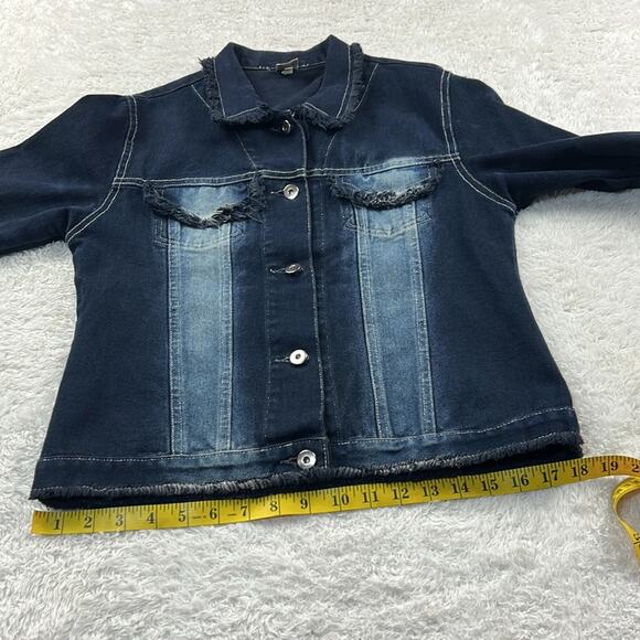 Sinha fringed denim jacket, size P or med - Picture 6 of 11